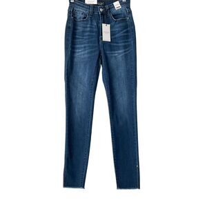 Judy Blue Bloom High Rise Jeans Skinny Fit Side Slit 25